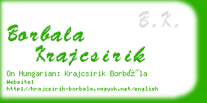 borbala krajcsirik business card